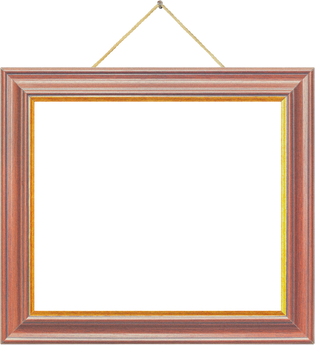 Cutout of Hanging Picture Frame